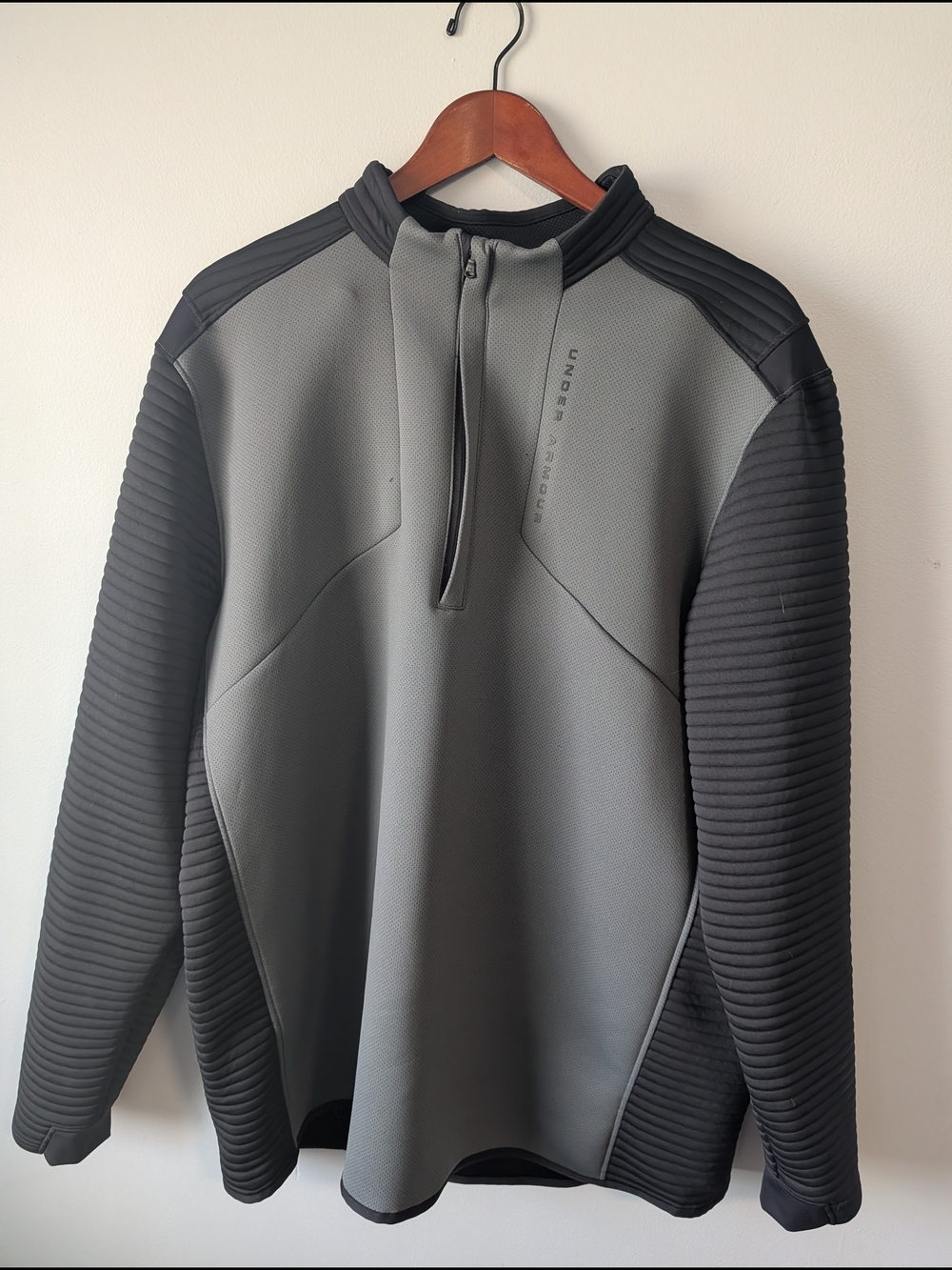 Under Armour Grey & Black Quarter-Zip Pullover
